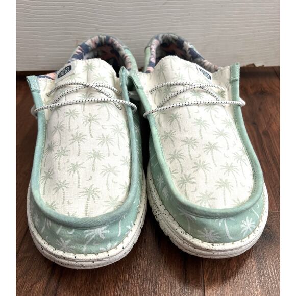 HEYDUDE Men's Wally Tropical Palm Trees Easy-On Lightweight Casual Shoes Sz 12 - Picture 5 of 14